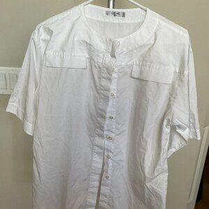 Celine Paris Vintage Poplin Button Front Shirt